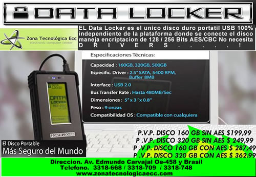 Date Locker El disco duro externo seguro