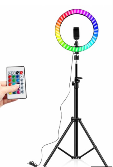 Led Iluminacion Gamers Influencer Camaras Soporte Circulo Anillo Podcast Streeminig Quito
