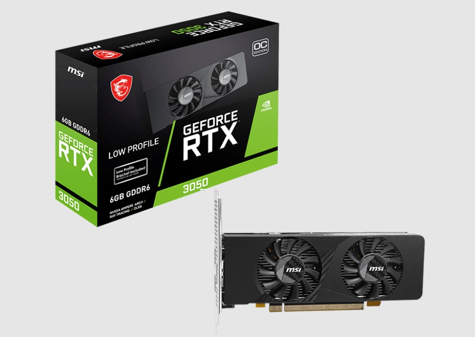 GeForce RTX 3050 LP E 6G OC MSI Tarjetas Graficas GPU ECC